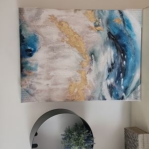 Blue Abstract Canvas Art